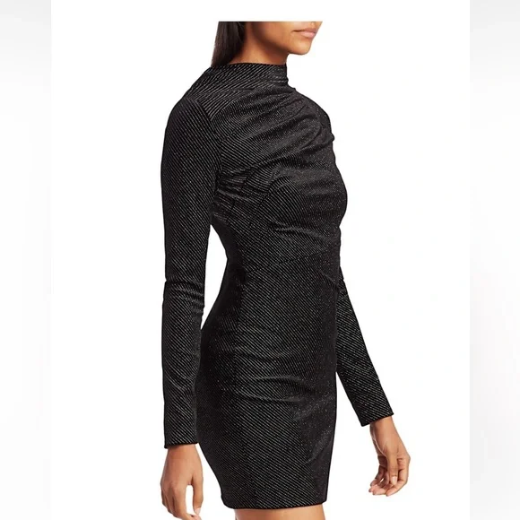 RTA Angel Dust Metallic Velvet Bodycon Dress - Picture 3 of 11